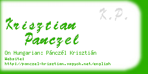 krisztian panczel business card